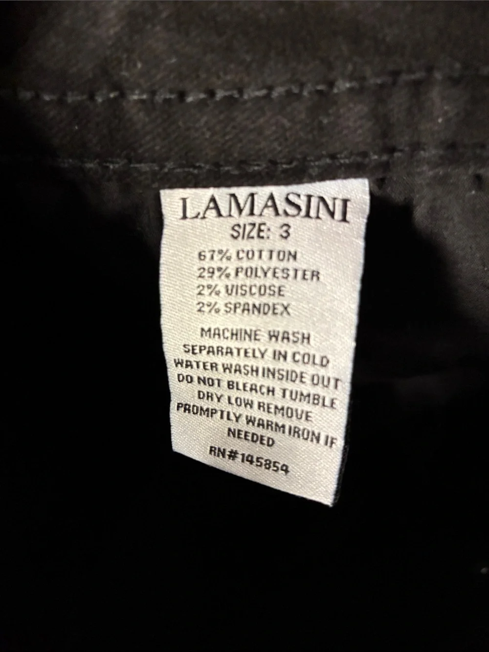 Lamasini Black Boot Cut Jeans Bling Embroidered Embellished Western Stretch Sz 3